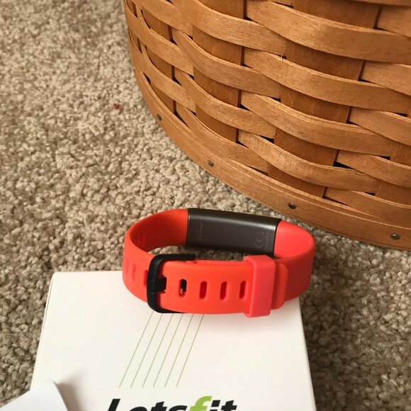 NWOT Letsfit Fitness Tracker Orange Smart  Band - Picture 3 of 6